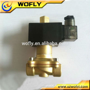 brass 2/2way water pilot operating normally open 12 volt solenoid valve